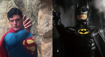 Christopher Reeve como Superman (Foto: Reprodução) e Michael Keaton como Batman (Foto: Reprodução /Warner)