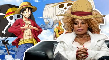 Montagem de Elza Soares com elementos do anime One Piece (foto: reprodução/ Instagram @Glamourama)