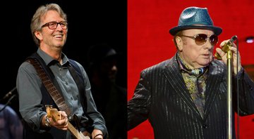 Eric Clapton e Van Morrison - Foto 1: Charles Sykes/Invision/AP. Foto 2: Gareth Cattermole/Gareth Cattermole/Getty Images
