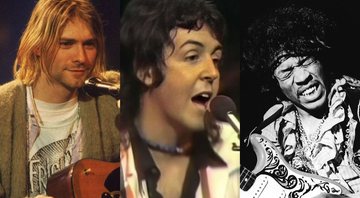 None - Kurt Cobain, Paul McCartney, Jimi Hendrix (foto: reprodução MTV/ AP/ BBC)