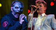 Corey Taylor e David Bowie (Foto 1:Amy Harris/Invision/AP e Foto 2: AP)