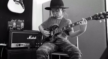 Taj Farrant, guitarrista de 9 anos (Foto: Reprodução / YouTube)