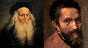 Os pintores renascentistas Leonardo Da Vince (esq.) e Michelangelo (dir.) (Fotos: Wikicommons)