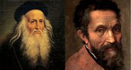 Os pintores renascentistas Leonardo Da Vince (esq.) e Michelangelo (dir.) (Fotos: Wikicommons)