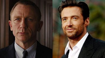None - Daniel Craig no trailer de 007 - Sem Tempo Para Morrer (Foto: Reprodução/YouTube) e Ator Hugh Jackman na exibição de X-Men Origins: Wolverine (Foto: Kevin Winter/Getty Images)
