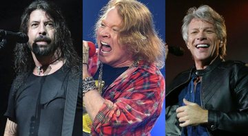 Dave Grohl (Foto: Greg Allen/AP) | Axl Rose (Foto:Mark Allan/AP) | Jon Bon Jovi (Foto: Ricardo Matsukawa/ Mercury Concerts)