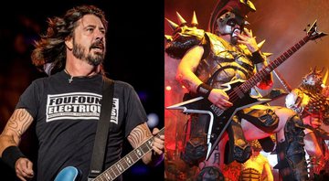 None - Dave Grohl (Foto: Renan Olivetti/ I Hate Flash) e Gwar (Foto: Getty Images /Roger Kisby)
