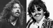 Dave Grohl e George Harrison (Foto 1: Rex Features/AP | Foto 2:AP)