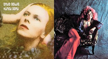 None - Hunky Dory, de David Bowie e Pearl, de Janis Joplin (Fotos: Reprodução /Twitter)