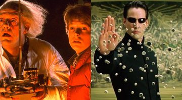 None - Michael J. Fox e Christopher Lloyd em De Volta para O Futuro (Foto: Reprodução) | Keanu Reeves como Neo (Foto: Reprodução/Warner)