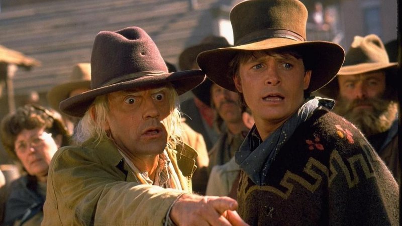 Marty McFly e Doc Brown em De Volta para o Futuro 3 (Foto: Reprodução)