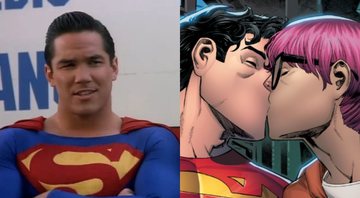 Dean Cain em Lois & Clark: As Novas Aventuras de Superman (Foto: Reprodução via IMDb) e Jon Kent nas HQs da DC Comics (Foto: Reprodução /Twitter)