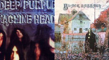 Capas dos discos do Deep Purple e Black Sabbath (Foto 1: Reprodução/ Foto 2: Reprodução)