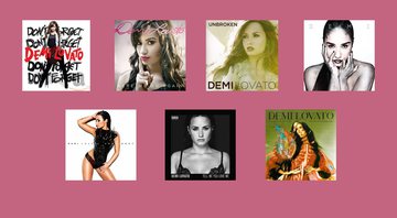 Capas dos discos de Demi Lovato, disponíveis na Amazon - Crédito: Reprodução / Amazon