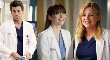 Patrick Dempsey como Dr. Derek Shepherd, Chyler Leigh como Dra. Lexie Grey e Arizona Robbins como Jessica Capshaw (Foto: Reprodução )