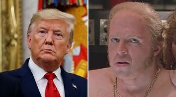None - Biff Tannen, vilão de De Volta para o Futuro, foi inspirado em Donald Trump (esq.) (Foto 1: AP Photo/Alex Brandon e Foto 2: Reprodução / Universal)