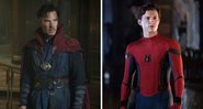 Benedict Cumberbatch em Doutor Estranho (foto: Reprodução/ Marvel) e Tom Holland em Homem-Aranha: Longe de Casa (Foto: Reprodução/Disney)