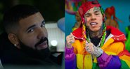 Drake e 6IX9INE (Fotos: Reprodução / Youtube)