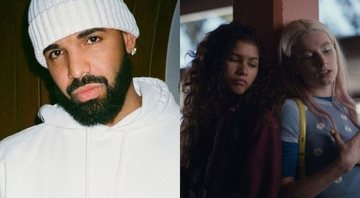 None - Drake (Foto: Reprodução / Instagram) / Zendaya e Hunter Schafer em Euphoria (Foto: Divulgação / HBO)