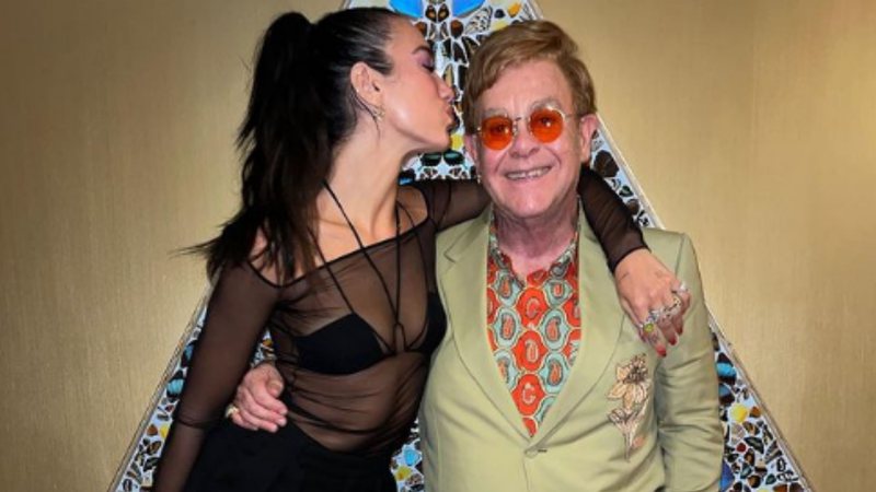 Dua Lipa e Elton John (Foto: Reprodução / Instagram)