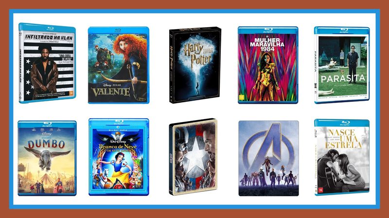 Capa dos DVDs e Blu-rays mais vendidos na Amazon - Crédito: Reprodução / Amazon