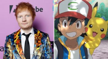 Ed Sheeran (Foto: Getty Images) e Pokémon, o Filme: Segredos da Selva (Foto: Reprodução/Netflix)