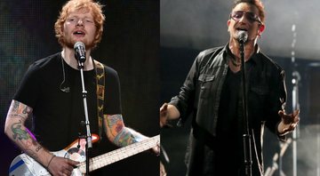 None - Ed Sheeran (Foto: Kevin Winter/Getty Images for iHeartMedia)/ Bono, vocalista do U2, em Berlim (Foto: Wolfgang Kumm / AP)