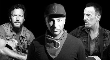 Eddie Vedder, Tom Morello e Bruce Springsteen (Foto: reprodução/ Instagram)