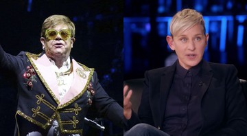Elton John e Ellen DeGeneres (Foto: Greg Allen / Invision / AP e Reprodução)