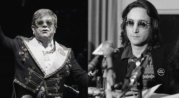 None - Elton john (Foto 1: Greg Allen / Invision AP) e John Lennon (Foto: AP)