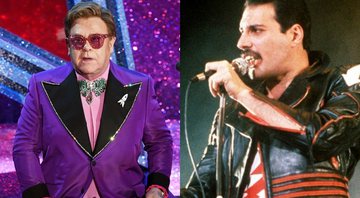 None - Elton John (Foto: Kevin Winter/Getty Images) e Freddie Mercury (Foto: Gill Allen / AP)