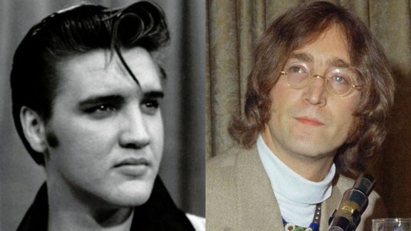 Elvis Presley (Foto: Divulgação) e John Lennon (Foto: AP)