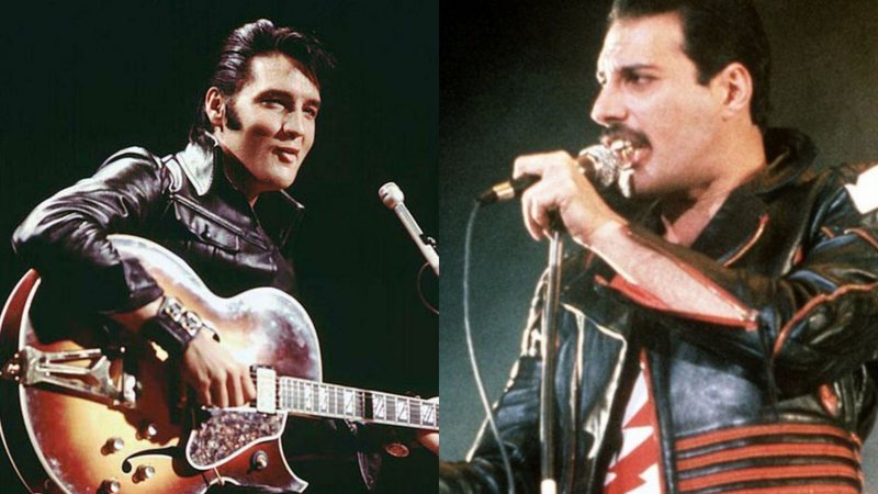 Elvis Presley (Foto: NBC) e Freddie Mercury (Foto: Gill Allen / Associated Press)