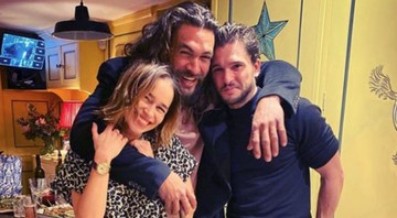 None - Emilia Clarke, Jason Momoa e Kit Harington (Foto: Reprodução/Instagram)