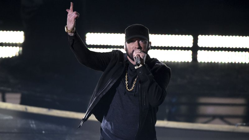 Eminem no Oscar 2020 (Foto: Chris Pizello / Invision / AP)