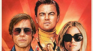 None - Brad Pitt, Leonardo DiCaprio e Margot Robbie no pôster de Era Uma Vez... Em Hollywood
