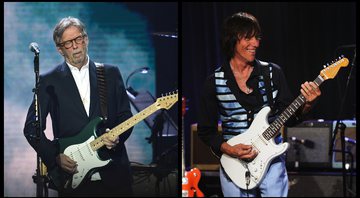 Foto 1: Eric Clapton (Gareth Cattermole/Getty Images). Foto 2: Jeff Beck (Larry Busacca/Getty Images for Gibson) - Gareth Cattermole/Getty Images - Larry Busacca/Getty Images for Gibson