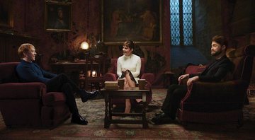 None - Rupert Grint, Emma Watson e Daniel Radcliffe em especial de Harry Potter (Foro: Divulgação/HBO Max)