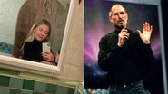 Eve Jobs (Foto: Reprodução/ Instagram/ @evejobs) e seu pai, Steve Jobs (Foto: Getty Images)