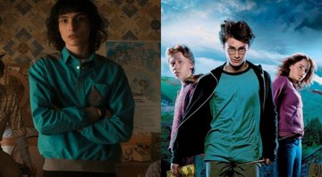 None - Finn Wolfhard em Stranger Things (Foto: Divulgação / Netflix) | Harry Potter e o Prisioneiro de Azkaban (Foto: Reprodução /Twitter)