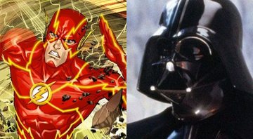 None - Flash e Darth Vader (Foto 1: Reprodução/DC Comics | Foto 2: Reprodução Lucasfilm)