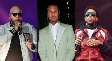None - Flo Rida, Tyga e Ludacris (Foto: MPI04 / Media Punch/ IPX / J.M. Haedrich / SIPA/ Amy Harris / AP)