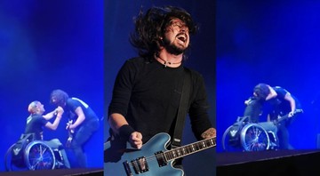 None - Dave Grohl convida fã para palco de Foo Fighters (Foto 1 e 3: Reprodução / YouTube e Foto 2: Evan Agostini/AP)