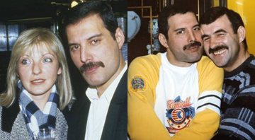 None - Freddie Mercury com Mary Austin e Freddie Mercury com Jim Hutton (Foto 1: Reprodução | Foto 2: Reprodução)