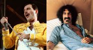 Freddie Mercury (Foto 1: AP) e Frank Zappa (Foto 2: Michael Putland)