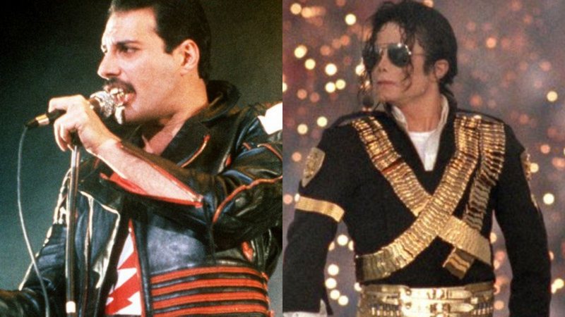 Freddie Mercury (Foto:  Gill Allen / AP) e Michael Jackson (Foto:  Getty Images/ George Rose)
