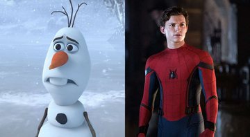None - Olaf e Homem-Aranha (Foto 1: Reprodução/ Foto 2: Reprodução/ Marvel)