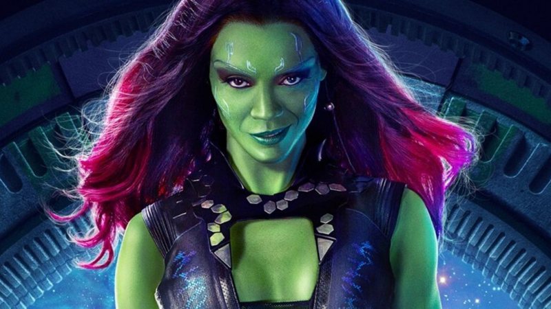 Zoe Saldana como Gamora em Guardiões da Galáxia (Foto: Reprodução / Marvel)