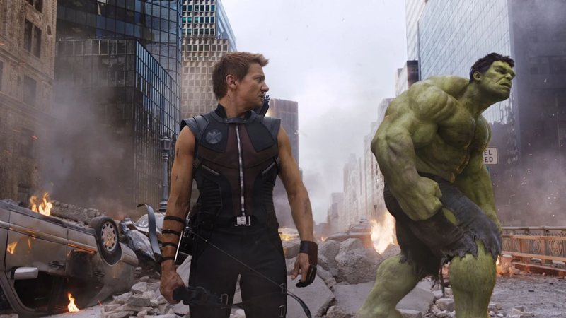 Gavião Arqueiro e Hulk em Vingadores (Foto: Reprodução / Marvel)