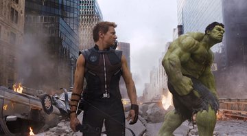 None - Gavião Arqueiro e Hulk em Vingadores (Foto: Reprodução / Marvel)
